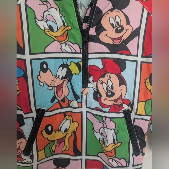 Disney Parks Mickey Mouse and Friends Packable Rain Jacket Youth Size 3 Unisex - Picture 2 of 15